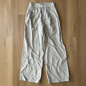 Zara Wide Leg Pin Stripe Trousers